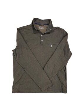 Men's UNTUCKit Forest Green Long Sleeve Polo Size Large